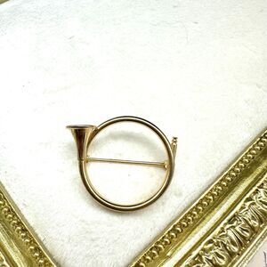 French Horn Brooch Pin Instrument Jewelry